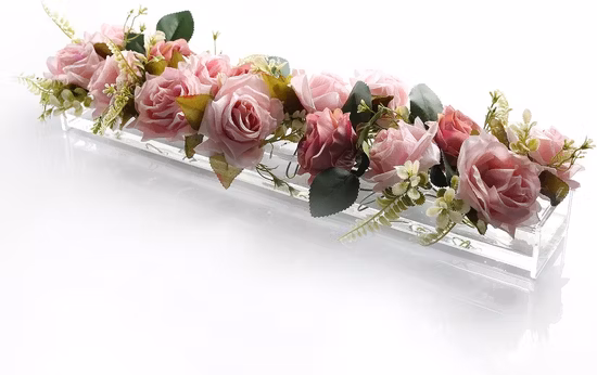 Benutzerdefinierte wasserdichte, durchsichtige Acryl-Kunststoff-Blumen-Rosen-Schmuck-Schokoladen-Schuh-Hochzeits-Süßigkeit-Ehren-Display-Box